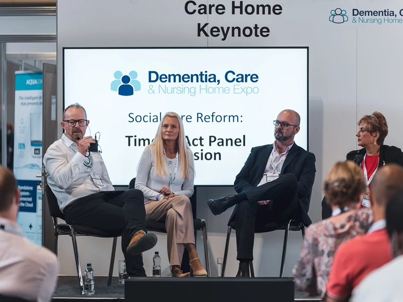 Panel of people at the Dementia, Care and Nursing Home Expo